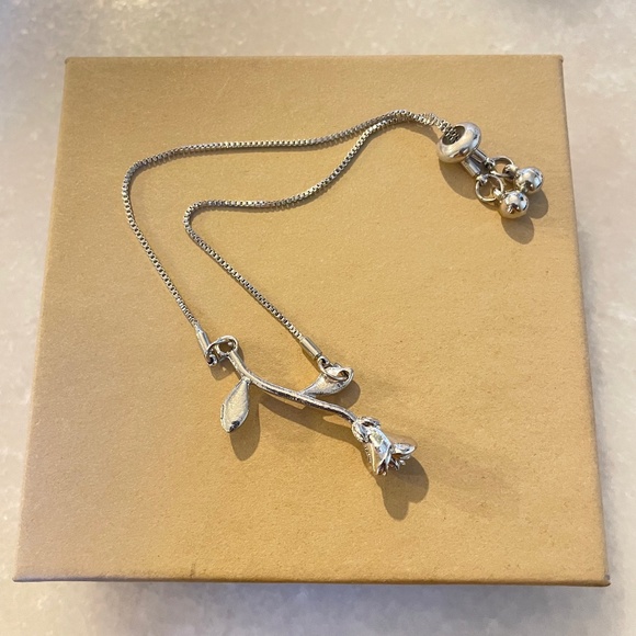 Silver Rose Bracelet (Argento Vivo) - Picture 1 of 6